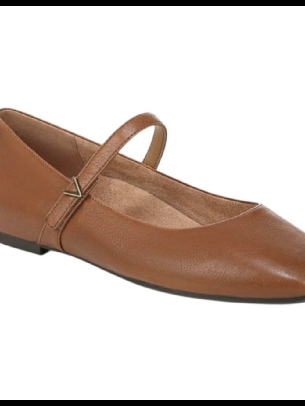 NEW Vionic Alameda Leather Maryjane Strap Flats Tan Brown Women's Size 13 NEW